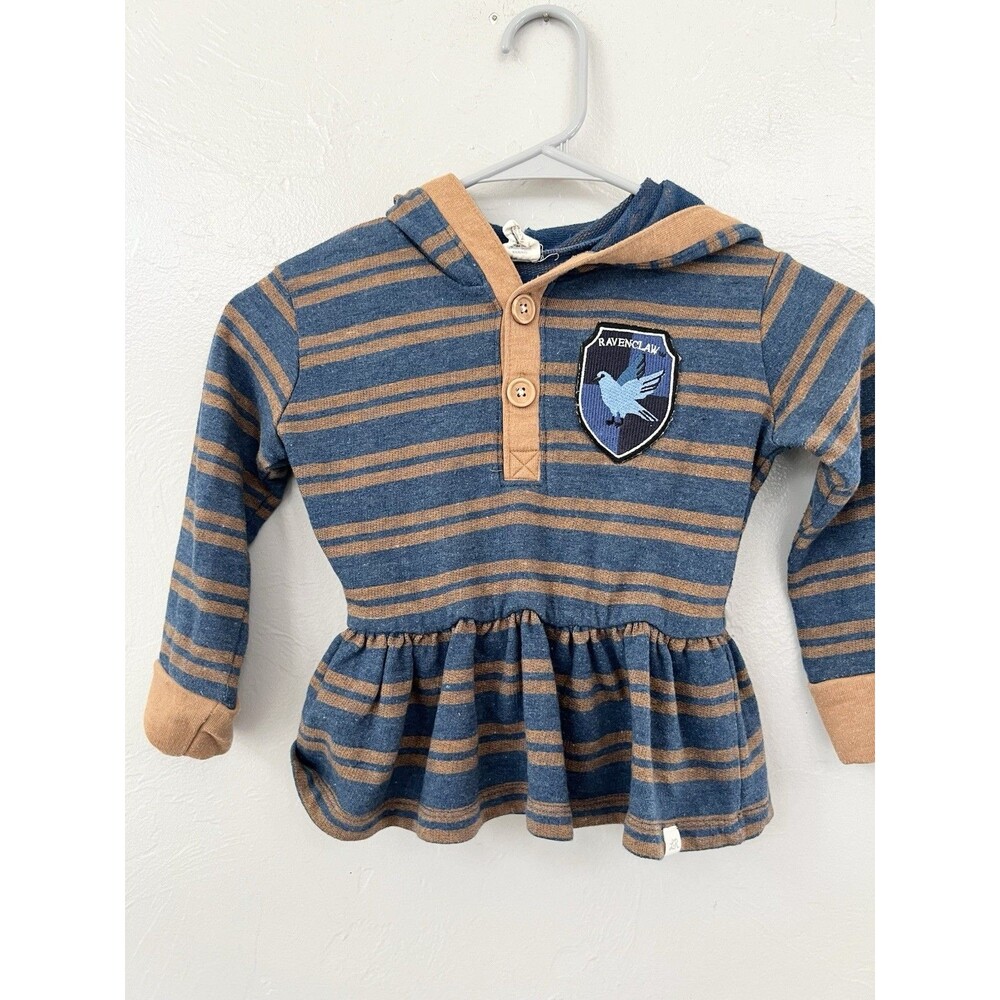 Lulu + Roo Shirt Girls Size 4 Blue Harry Potter Ravenclaw Peplum Tunic Top